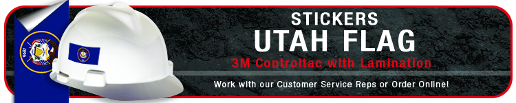 Utah State Flag Sticker | CustomHardHats.com